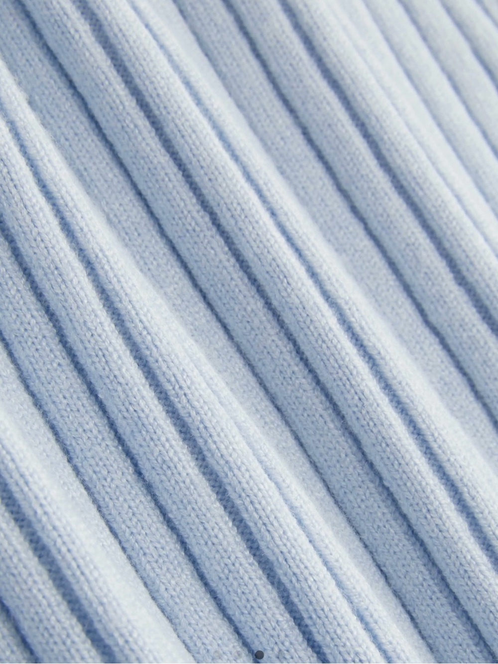 Cider Light Blue Ribbed Mock Neck Sweater - Picture 3 of 4